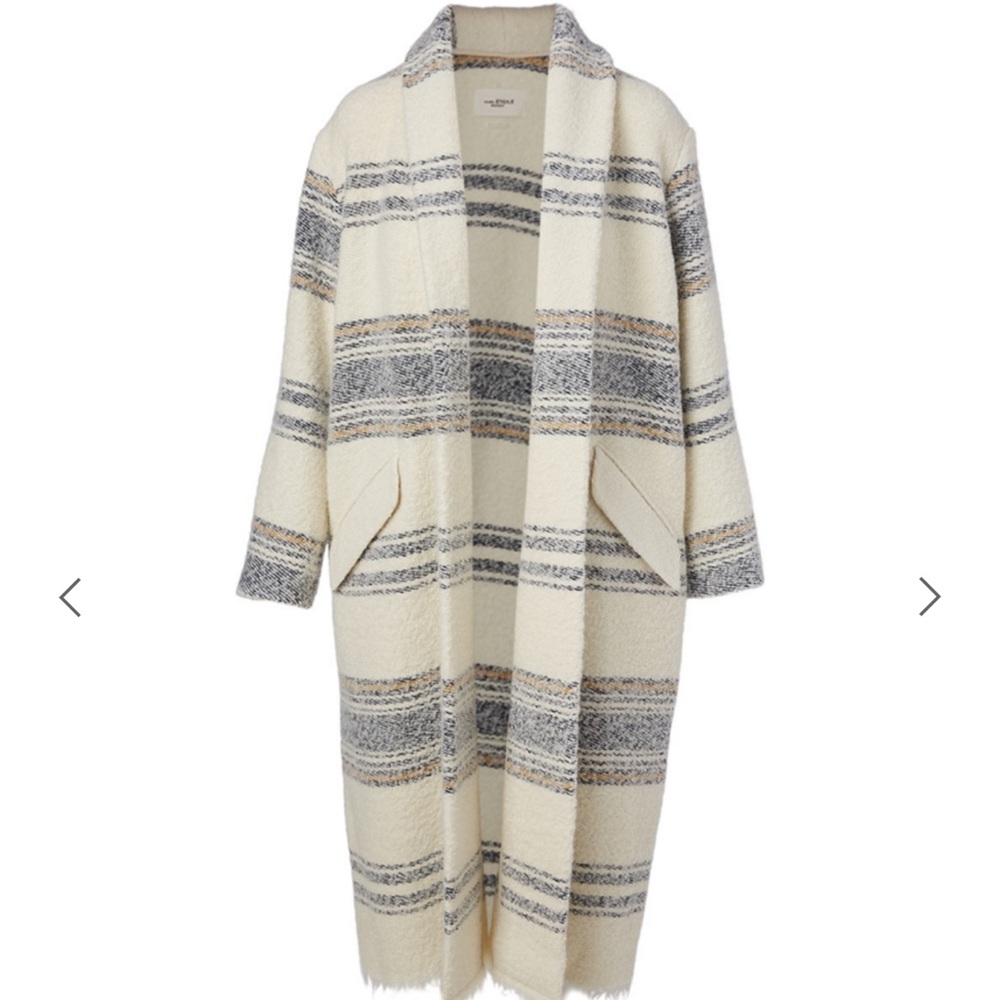 SOLD Isabel Marant Wool Blend Striped Coat